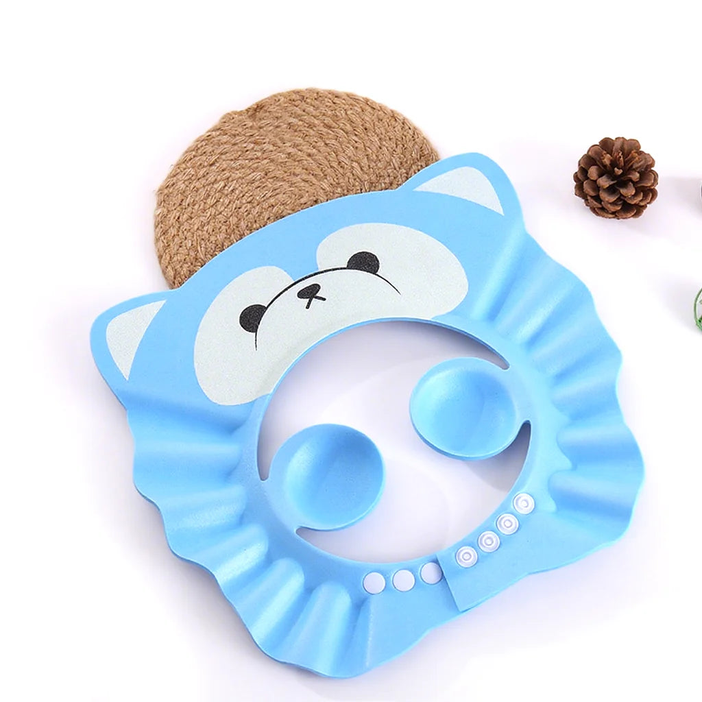 Cute Animal Shower Cap Safety Eye Protection Ear Protection Lightweight Cute Cartoon Baby Bath Protective Cap Shampoo Bath Care