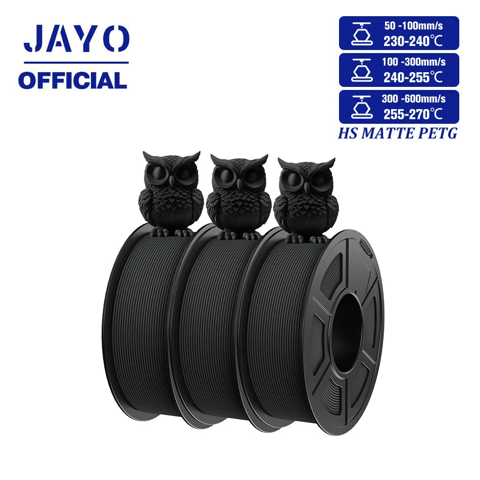 JAYO 3D Filamen 1.75mm PLA/ PETG / High Speed Matte PETG/ PLA+ 3D Printer Filament for FDM 3D Printers 3Rolls/set