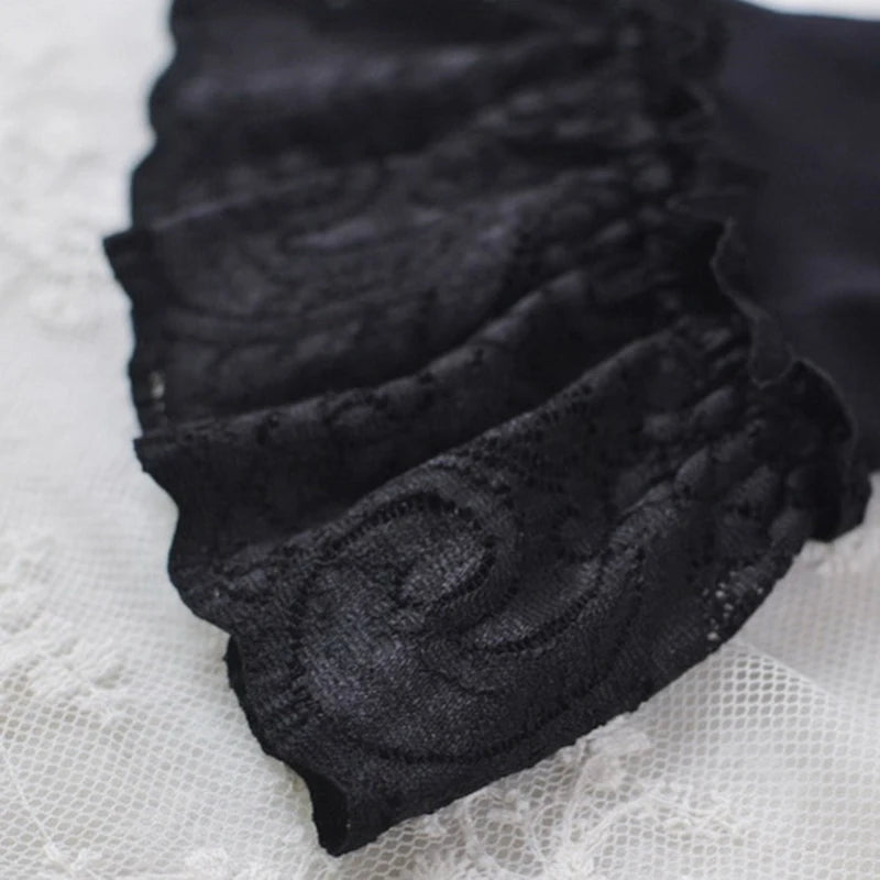 80D High Elasticity Black Stockings Lone Tube Over Knee Socks Anti-slip Lace Velvet Thigh Stockings Women Cosplay Party Hosiery