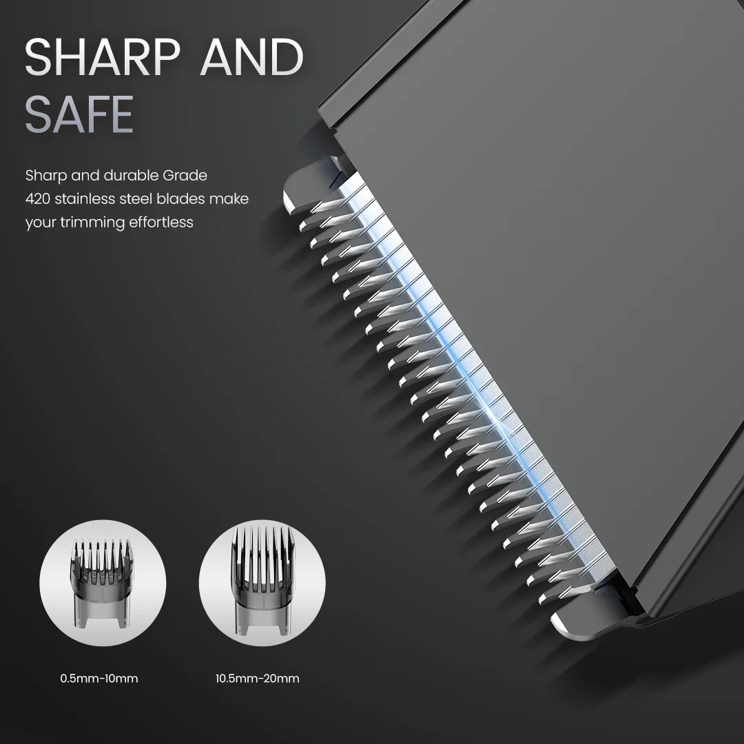SEJOY Professional Barber Fade Clippers 20 length Gears Hair Clipper Rechargeable Cordless Electric Taper Hair Cutting Machine