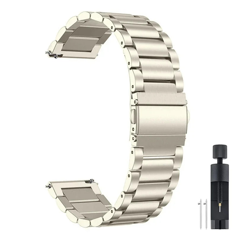 22mm 20mm Stainless Steel Band For Amazfit GTR 47mm 42mm Pace Stratos 2 3 Bip 3 5 6 Bracelet Strap For Amazfit GTR4 3 2/Active 2