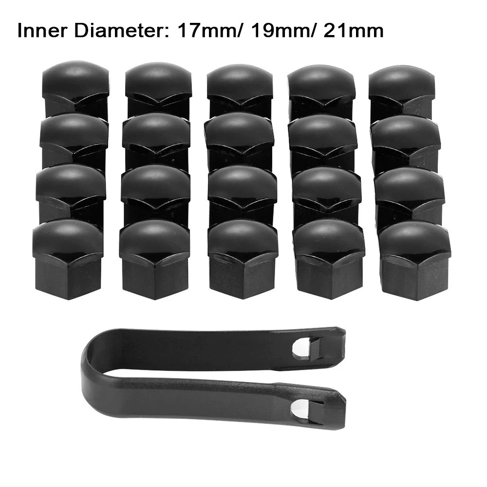 20Pcs Universal 17mm Plastic Car Wheel Nut Covers Bolt Caps For Audi A3 A4 B8 B9 A5 Q3 Q5 Q7 A6 A7 Auto Accessories