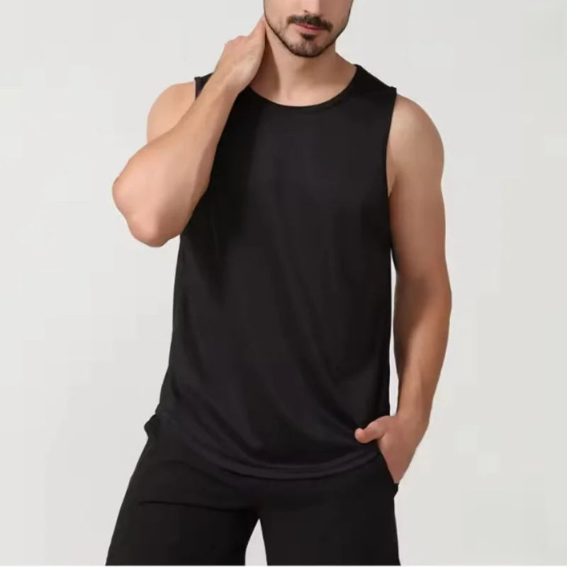 Men's quick drying sports vest sleeveless camisole running training basketball loose fitness vest