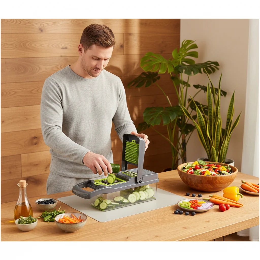 Multifunctional Vegetable Chopper with Handle Food Grater Slicer Dicer Cutter Kitchen Gadgets Cocina Cooking Tools