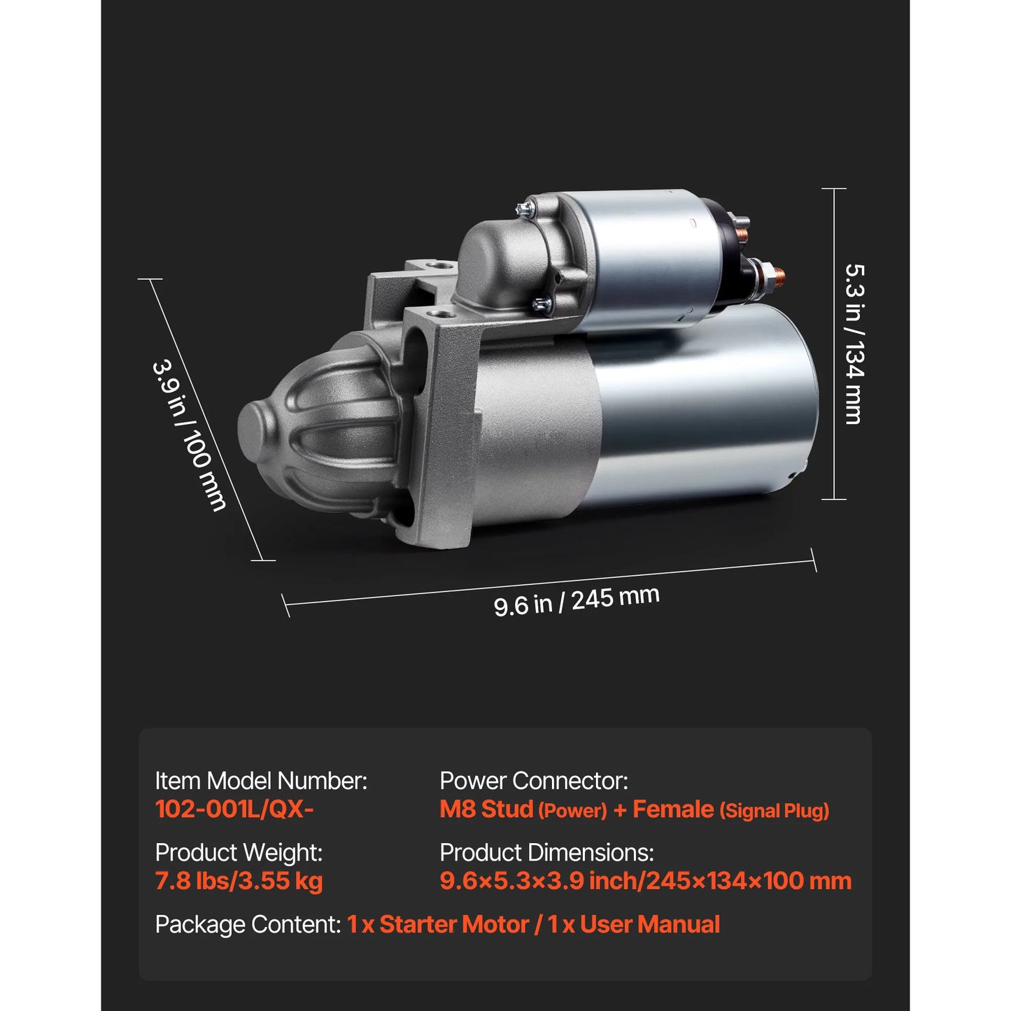 SucceBuy Starter 17986 Starter Motor Replacement Compatible with GMC Pontiac Saturn Suzuki OEM 12588493 M000T35871 31100-78J00
