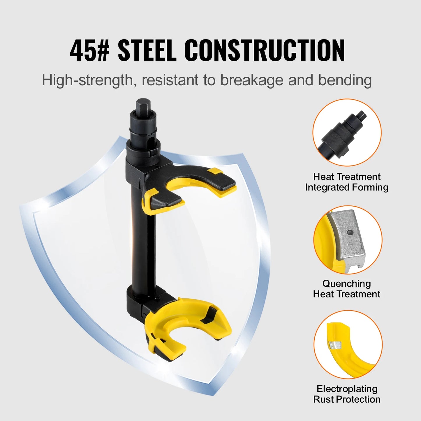 SucceBuy Strut Spring Compressor Set Macpherson Strut Spring Compressor Interchangeable Fork Strut Coil Extractor Remover Tool