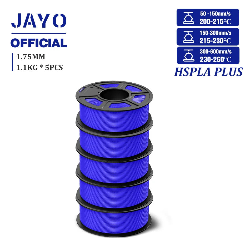 JAYOPLA Plus  Filament 600mm/s 1.75mm High Speed  PLA+ 3D Printer Filament High Flow 3D Printing Mateials Fit Most 3D Printers