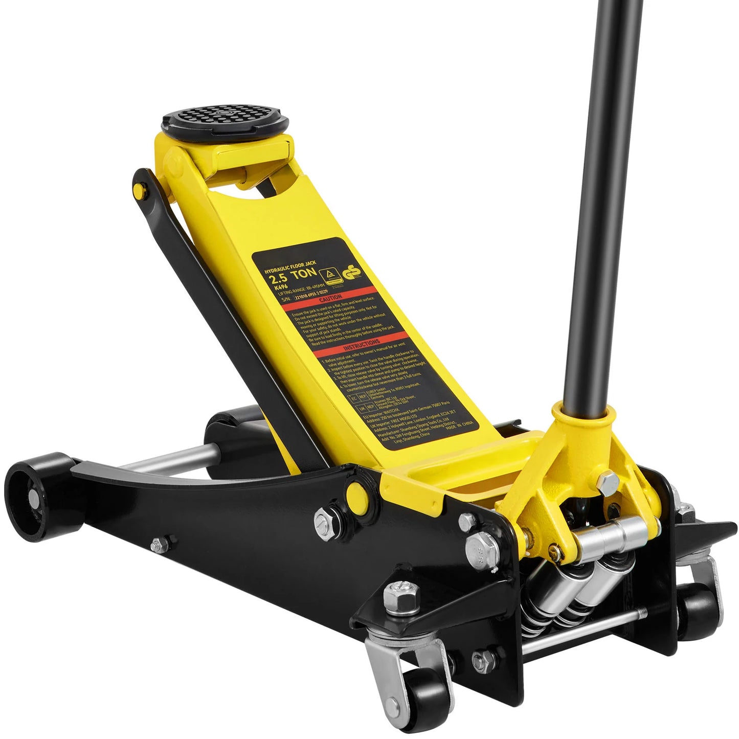 SucceBuy Floor Jack Profile Floor Jack Heavy-duty Steel Racing Floor Jack Quick Lift Pump Floor Jack Lifting Range 3.64"-19.49"