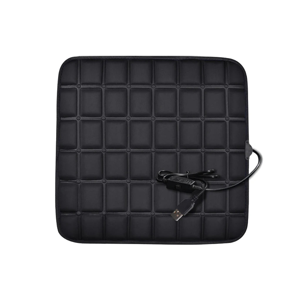 Electric Heating Protector Pad 5V USB Heated Car Seat Cover Protector 12V Front Rear Seat Pad Chair Cushion