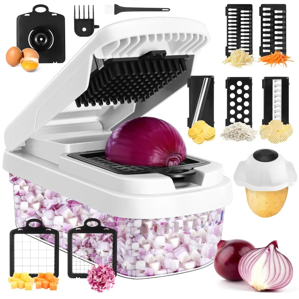 High Quality 18 in 1 Vegetable Chopper Multifunction Kitchen Items Food Cutter Cooking Gadgets Dicer Kitchen
