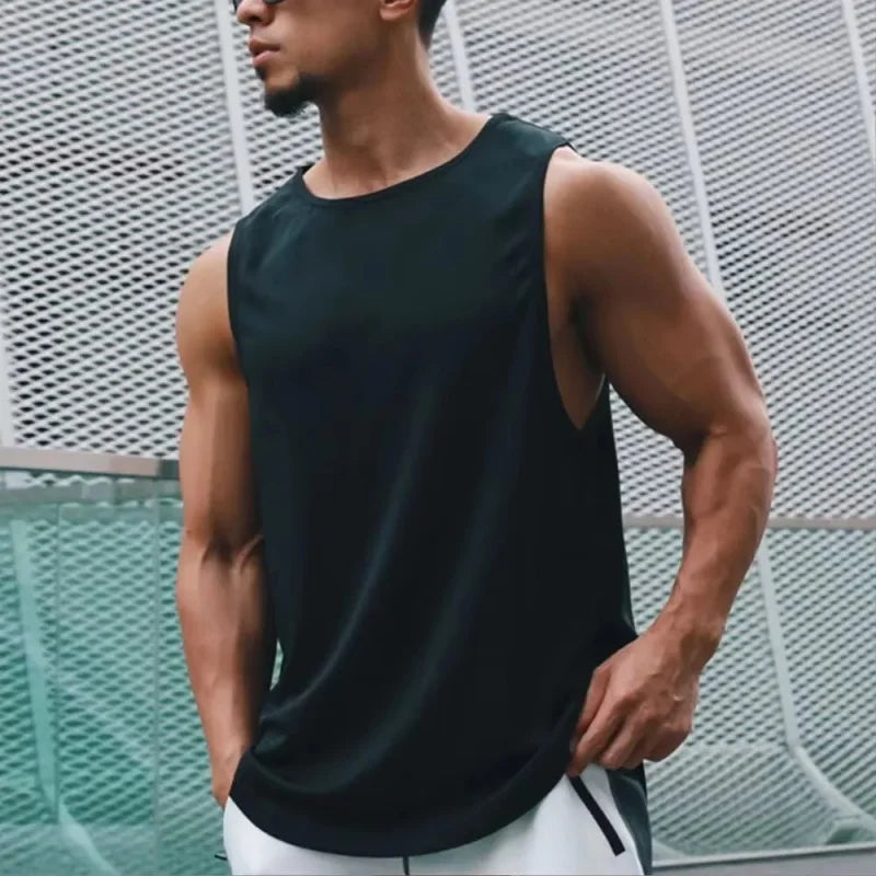 Men's quick drying sports vest sleeveless camisole running training basketball loose fitness vest
