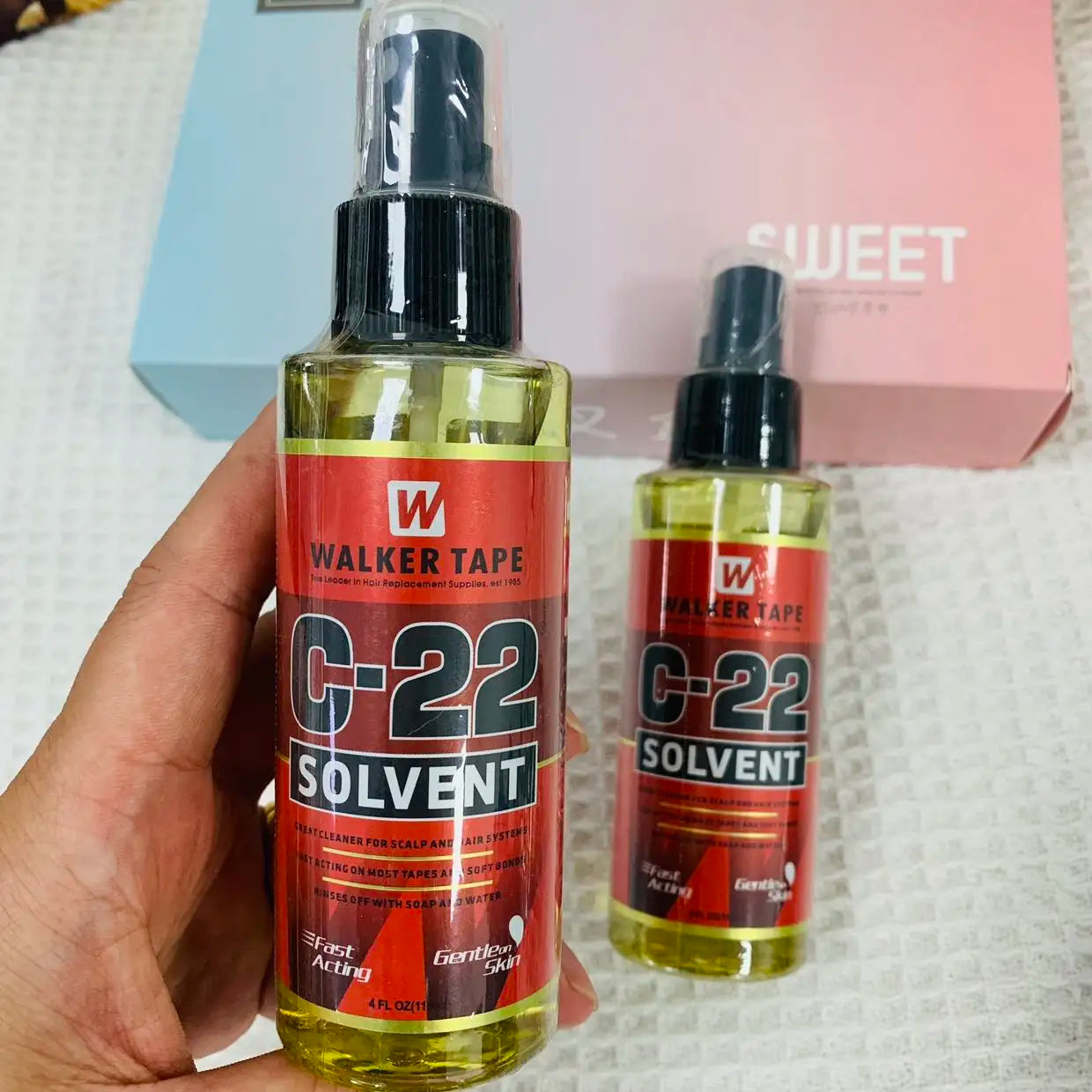 4 FL OZ 118ml Walker Tape C-22 Solvent Remover Great Cleaner For Scalp And Hair Systems Fast Acting on Most Tapes 2028