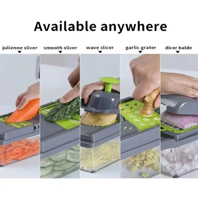 2026 Hot Selling Items 16 in 1 Handheld Slicers Dicers Graters, Multifunctional Vegetable Chopper Kitchen Food Tool With