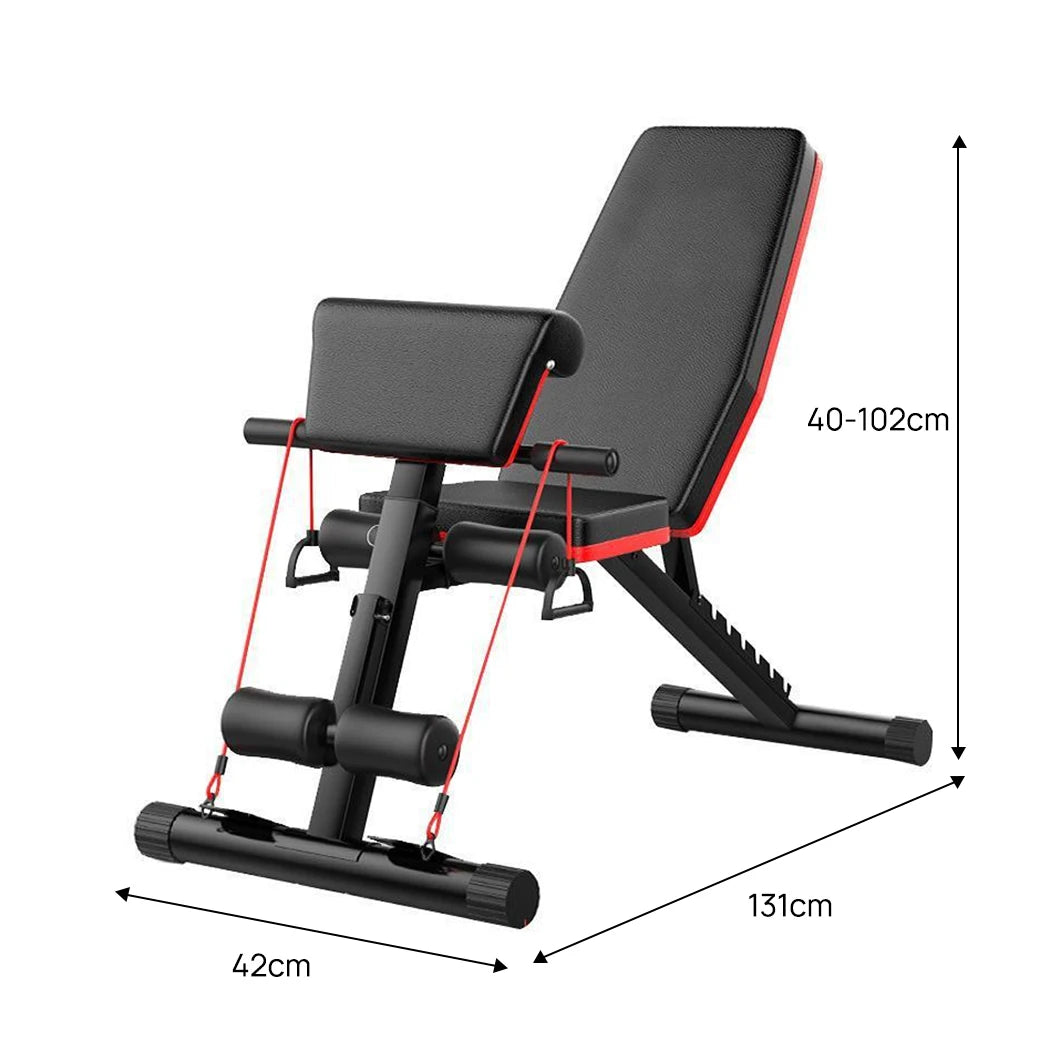 ADKING Weight Bench Fitness Bench Press Squat Rack Adjustable Home Gym Equip