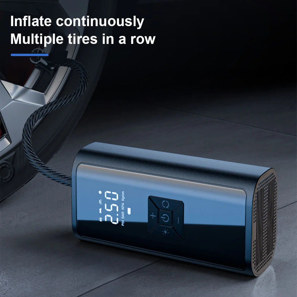 150PSI Car Inflator Pump Wireless Handheld Inflator Pump Intelligent LCD Display Car Tire Inflator for Automobile Bicycle Ball