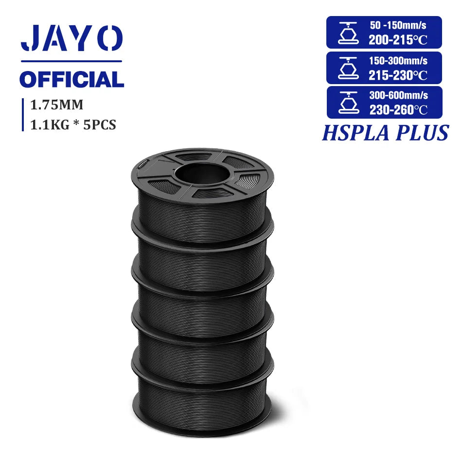 JAYOPLA Plus  Filament 600mm/s 1.75mm High Speed  PLA+ 3D Printer Filament High Flow 3D Printing Mateials Fit Most 3D Printers