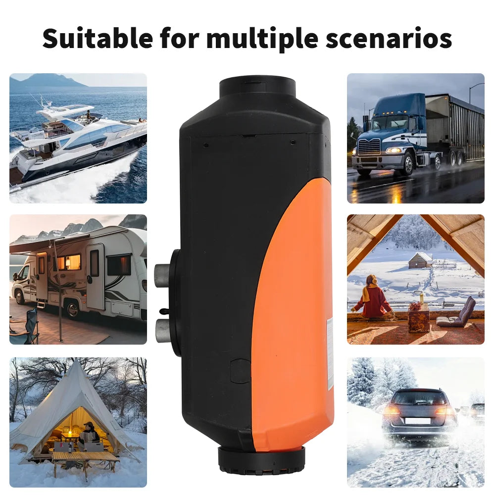 12V 2KW Diesel Air Heater Tank New Remote Control Thermostat Caravan Motorhome