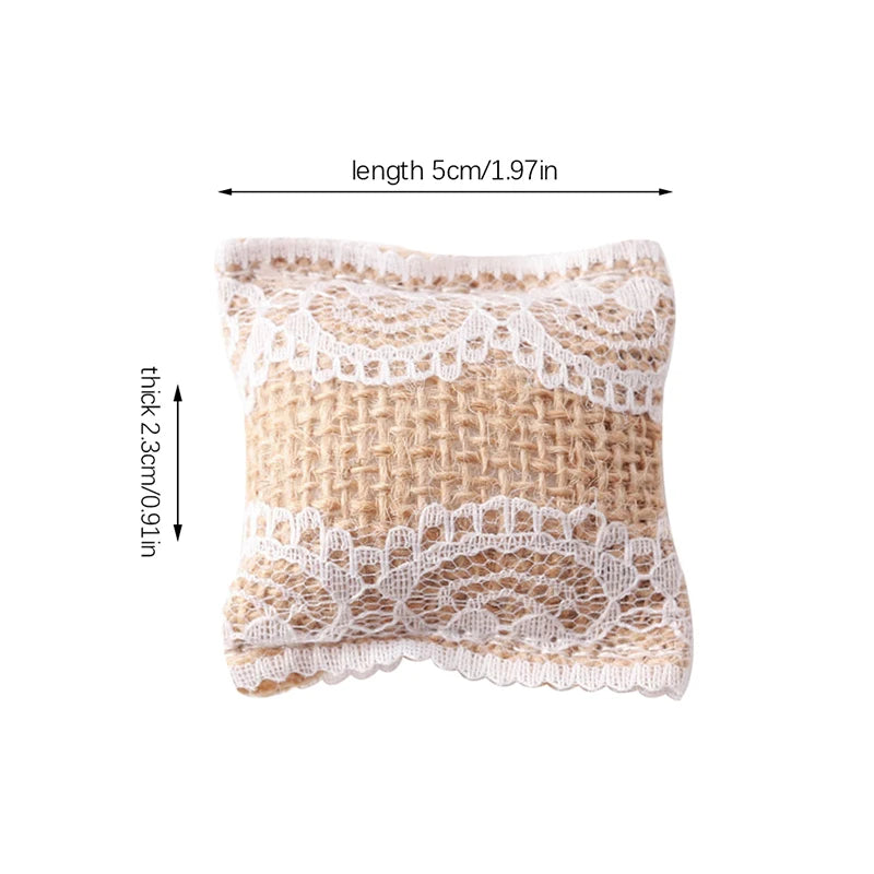 Mini Dollhouse Furniture Sofa with Pillow Set Simulation 1:12 Miniature Living Room Kids Pretend Play DIY Doll House Decor