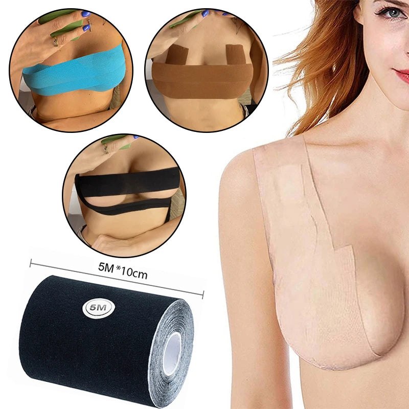 10cm Boob Tape Bras Women's Adhesive Invisible Bra Pasties Breast Lift Tape Push Up Sticky Nipple Cover Intimates Accessories ﻿