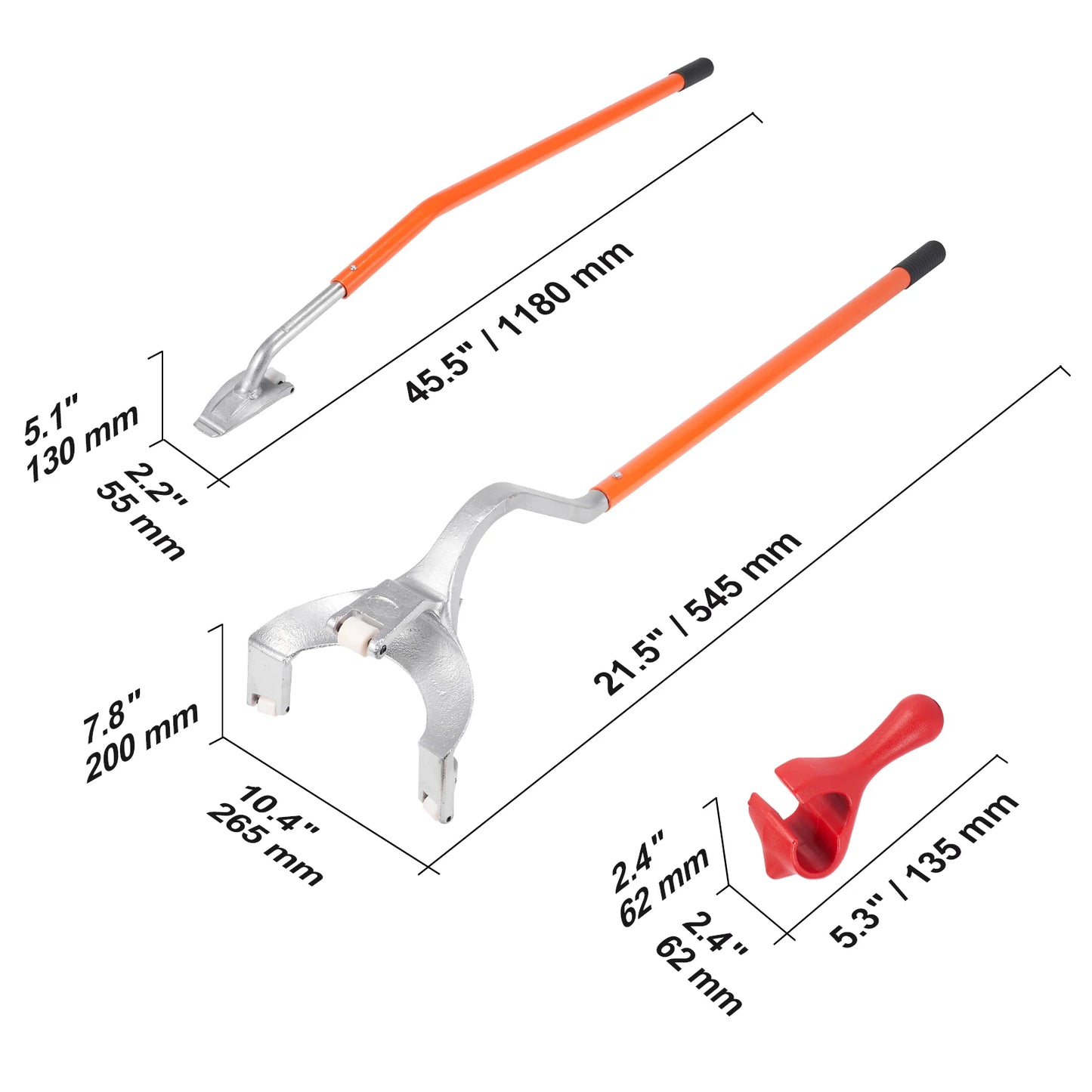 SucceBuy Tire Mount Demount Tool  22.5"-24.5" Manual Steel Tire Changer Mount Demount Removal Tool, Tire Changing Tools for Car