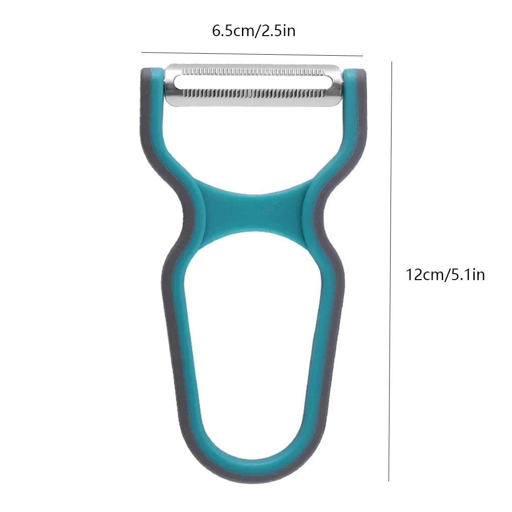 3Pcs Stainless Steel Multi-Function Potato Peeler Fruit Vegetable Chopper Mini Spud Slicer Grater Set Random Color Kitchen Tools