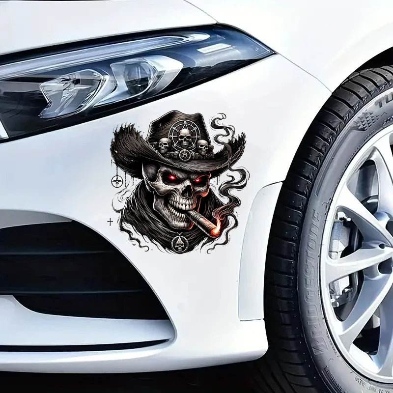 Western Cowboy Skull Car Stickers Halloween decorations Decals For Car Bumper Windows Motorcycle Laptop Walls Car Accessories