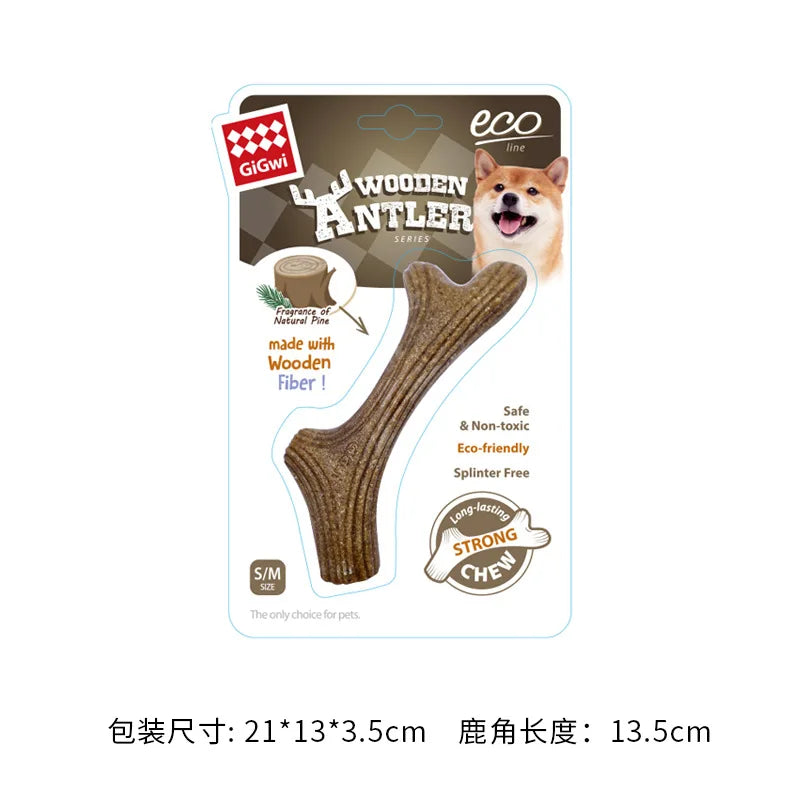Real Wooden Deer Antlers Dog Chew Toys for Aggressive Chewers Large Dog Chewing Stick Indestructible Tough Durable Pet Toys Gift