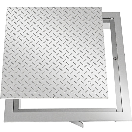 Succebuy 23.6" Recessed Manhole Cover ,Galvanized Steel Drain Cover ,Sealed Square Steel Man Hole Lid Inspection Access for Boat