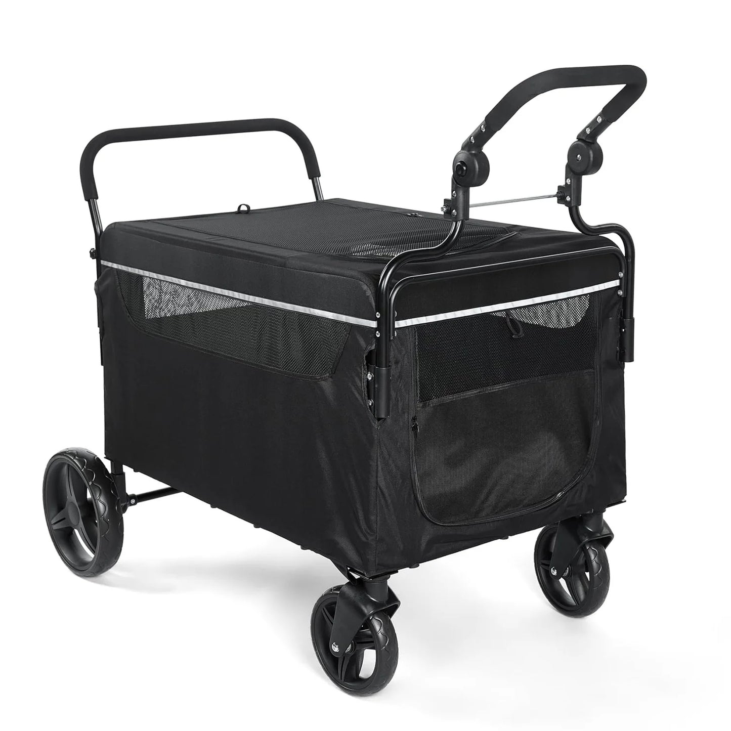 Dog Pushchair, 2-in-1 Dog Stroller & Wagon for Large Medium Dogs, Foldable All-Terrain Pet Buggy, 50 kg Capacity