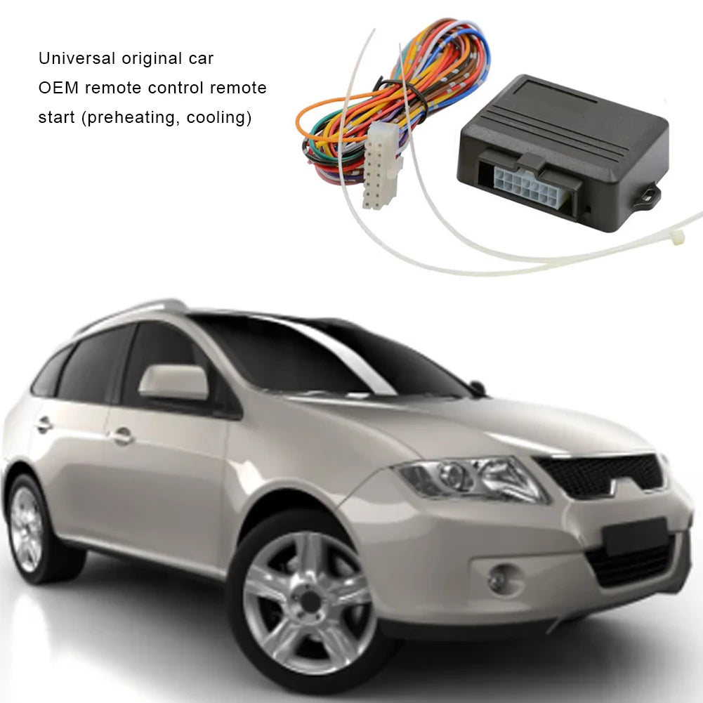 Remote Engine Start Stop with Remote Control Car Starting Module 12V Pre-heating Auto Starter Module Anti-theft Car Accessories