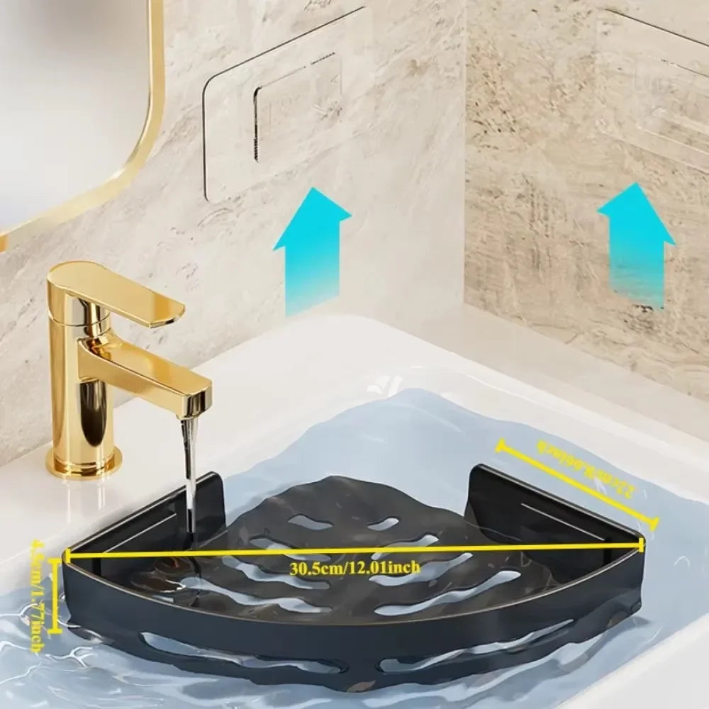 New 3/2/1PCS Adhensive Bathroom Shampoo Holder Shower Caddy Shelves Storage No Drill Shelf Corner Towel Holder Shelves For
