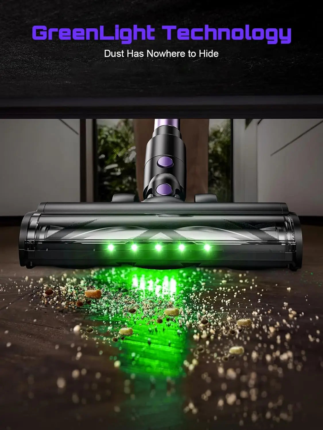 Cordless Vacuum Cleaner, 55Kpa/500W/45min 10 in 1 Powerful Stick Lightweight Vacuum Cleaner for Home Pet Hair/Hard Floor/Carpet