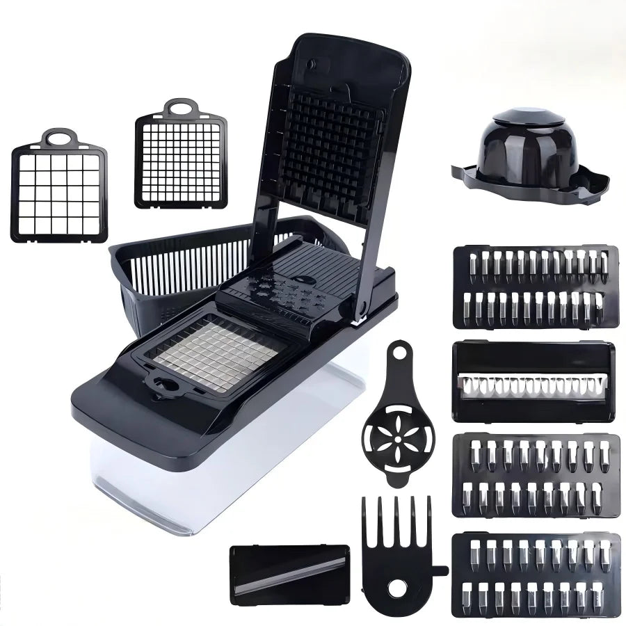 14IN1 Multifunctional Vegetable Chopper with Handle, Food Grater, Egg Separator, Vegetable Slicer Dicer, Kitchen Cutter