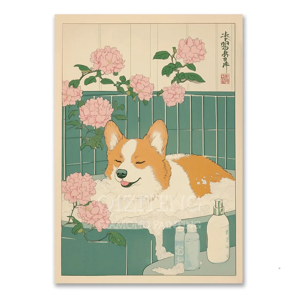Cat in Bathtub Diamond Painting Retro Animal Picture Full Diamond Mosaic Embroidery Cross Stitch Kits Home Decor New Arrivals