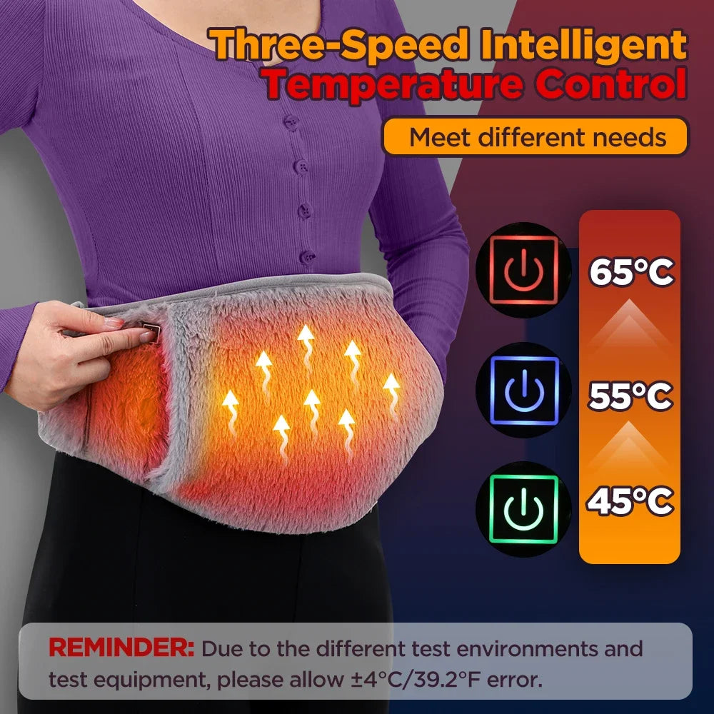 3 Levels Electric Heating Pad for Abdominal Menstrual Pain Relief Heated Therapy 2026 Cold-Proof Hand Warmer Waist Warming Pad