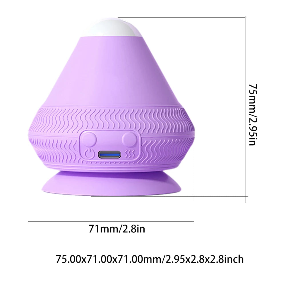 Massage Cone Ball with Suction Cup Electric Vibrating Massage Ball Muscle Relaxation Massager for Point Deep Tissue Relaxation