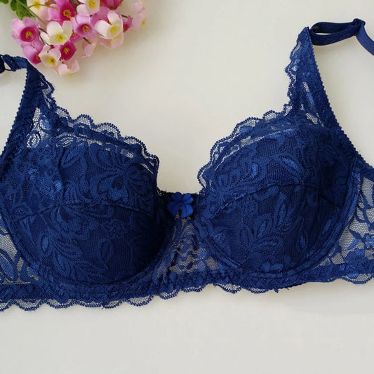 Lace Women's Bra Breast Cover Summer Thin Full Cup Underwear Plus Size Adjustable Push Up Bras Undewire Sexy Bralette Lingerie