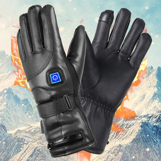 Rechargeable Heated Gloves 3 Temperature Levels Waterproof Electric Winter Gloves Hand Warmer for Outdoor Cycling Skiing Hiking