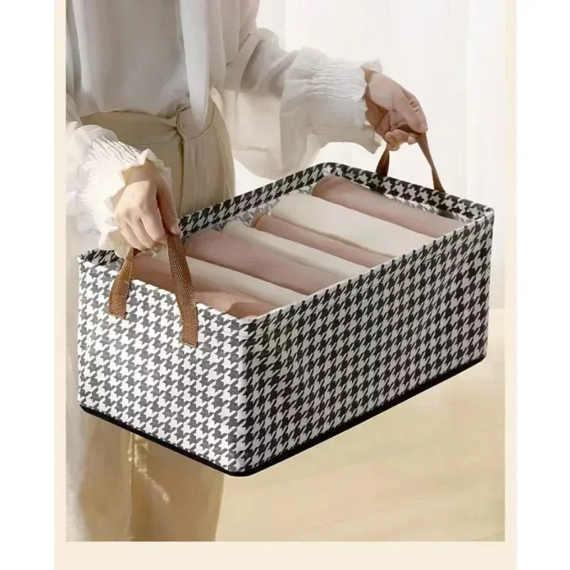 Extra Large Fabric Storage Bins Metal Frame Rectangle Clothes Pant Organizer Baskets Closet Storage with Carrying Handles