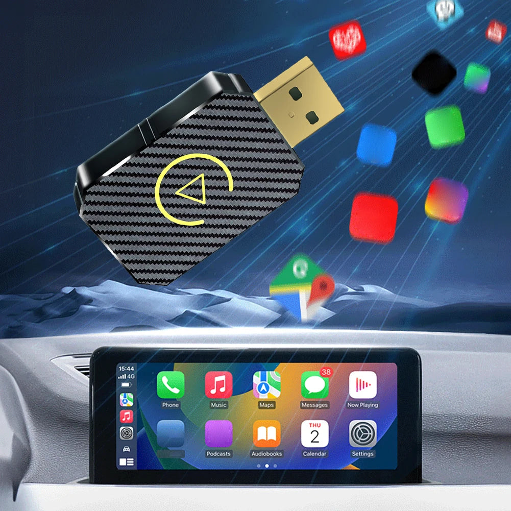 Wired To Wireless Carplay & Android Auto Wireless Adapter Auto Connect USB Plug and Play for OEM Wired Carplay Android Auto Car