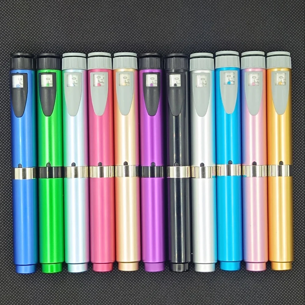 Multi-use Precise Dosing Reusable Injection Pen Set 3ml Empty Cassette Bottle Cartridges 4/6/8mm Disposable Pen Tip for Insulin