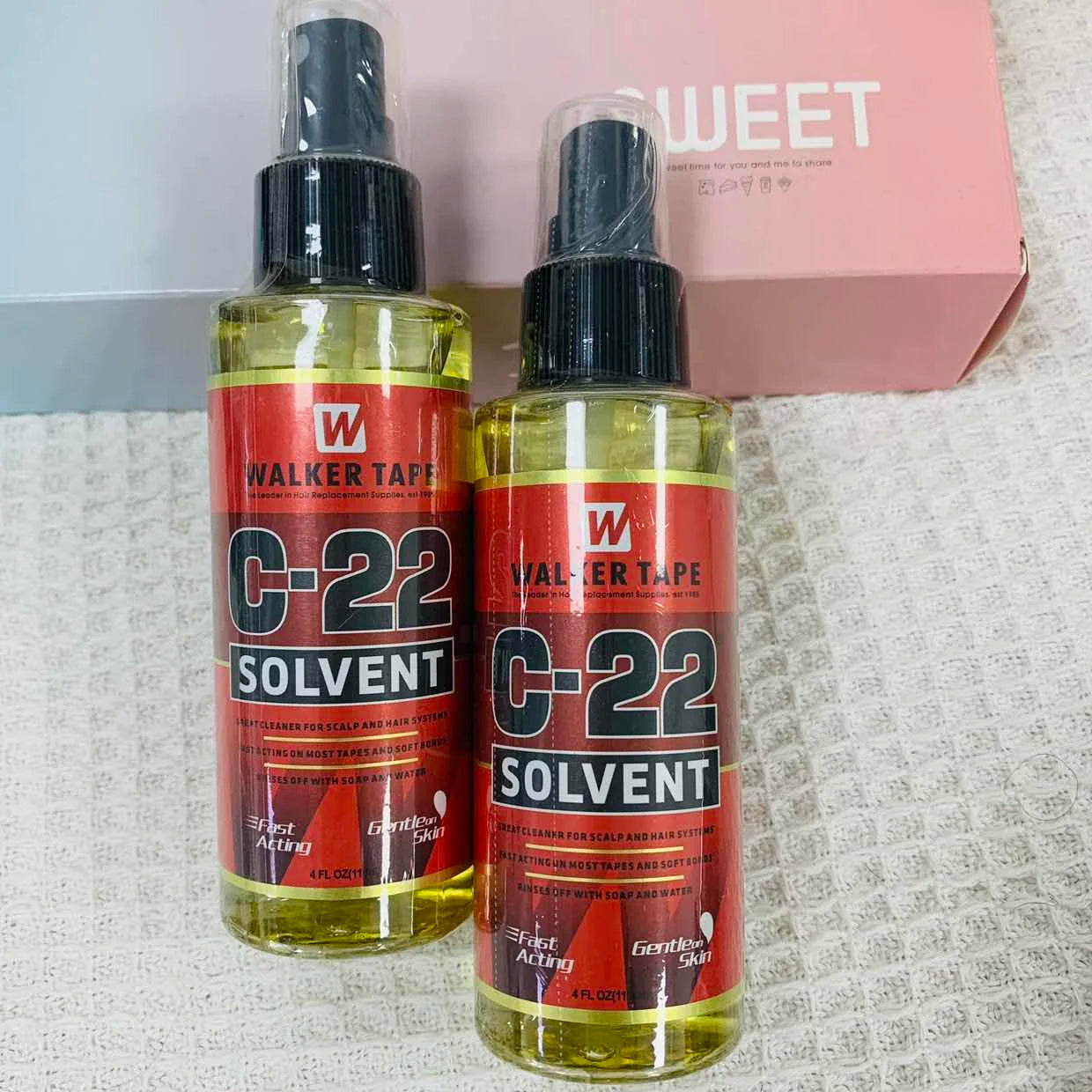4 FL OZ 118ml Walker Tape C-22 Solvent Remover Great Cleaner For Scalp And Hair Systems Fast Acting on Most Tapes 2028