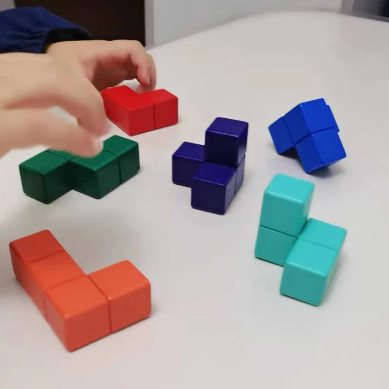 Montessori Educational Toys Soma Block Puzzle Wooden Math Cube IQ Logical Challenge Brain Teaser Games For Kids Adults