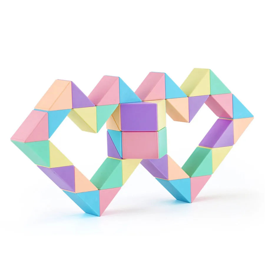MoYu Magic Ruler Macarone 24/36/48/60/72 Segments cubo magico Snake Twist Cube Puzzle Kid Educational Toy For Children Gift