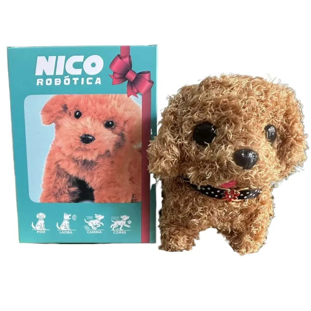 Birthday Gift Stuffed Animals Realistic Robotic Puppy Simulation Interactive Robot Dog Barking Soft Walking Dog Baby