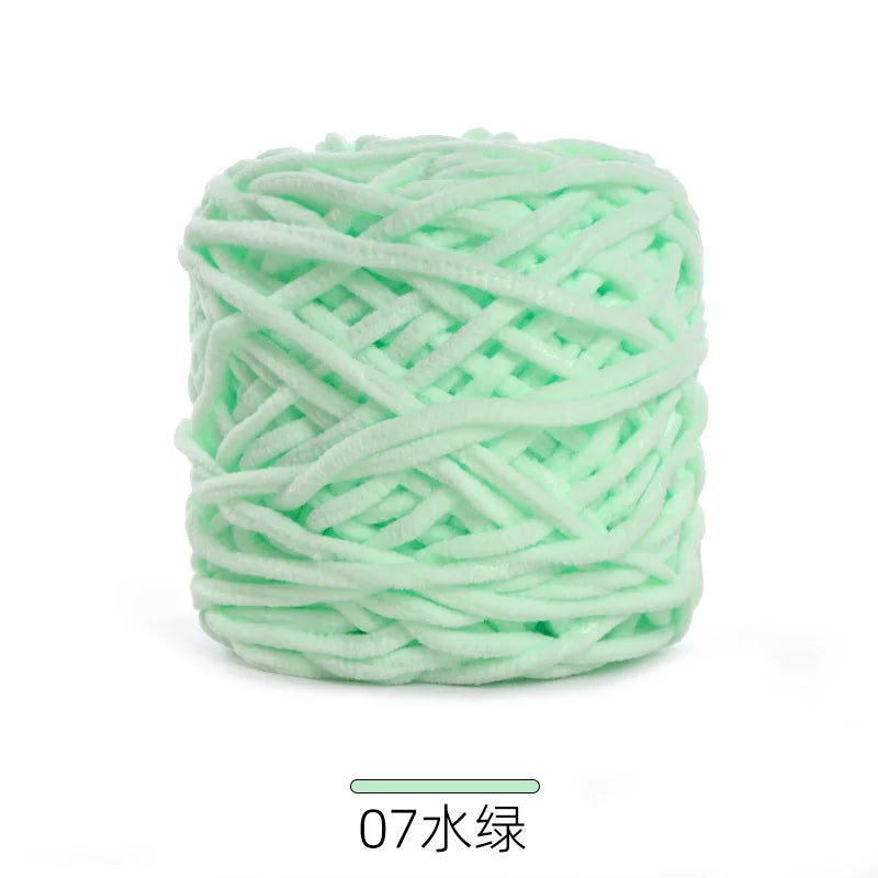 1Pc 50g Thin Velvet yarn for Crocheting Chenille yarn hand knitting Crochet amigrumi slipper line knit sweater blanket thread