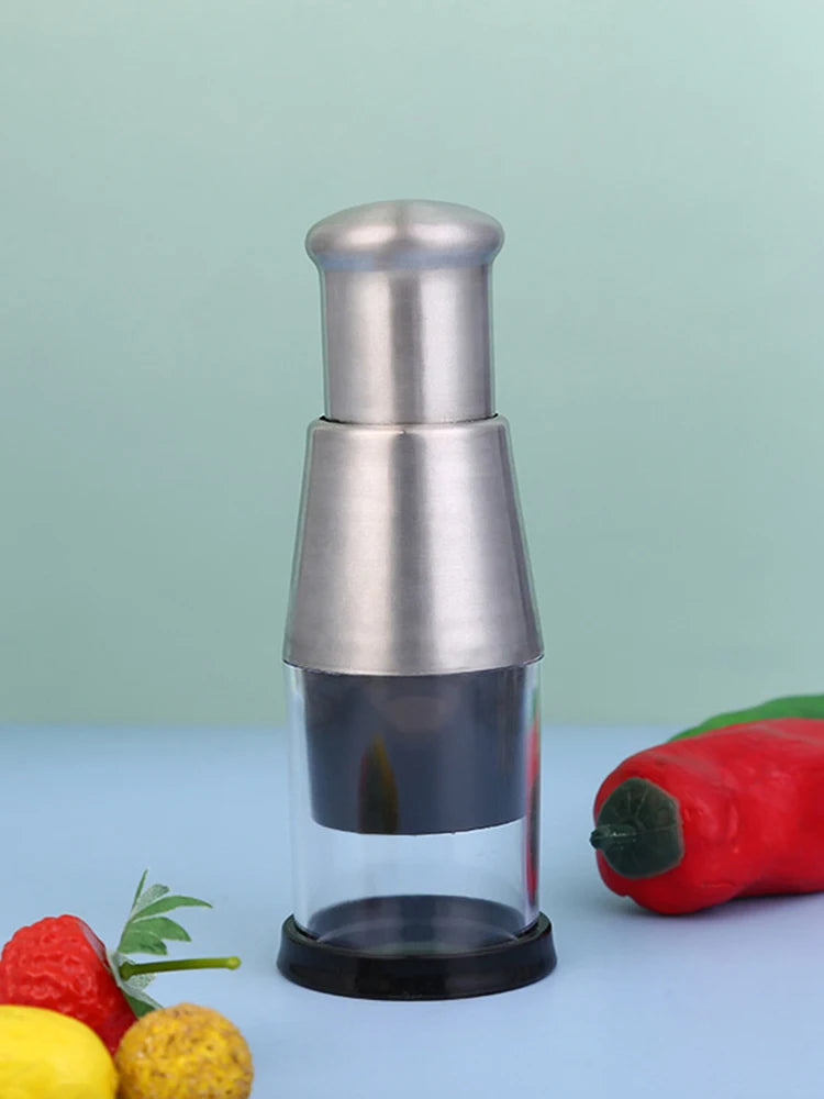 Stainless Steel Manual Hand Chopper Kitchen Tools Garlic Chopper Vegetable Chopper for Garlic Ginger Herbs Nuts