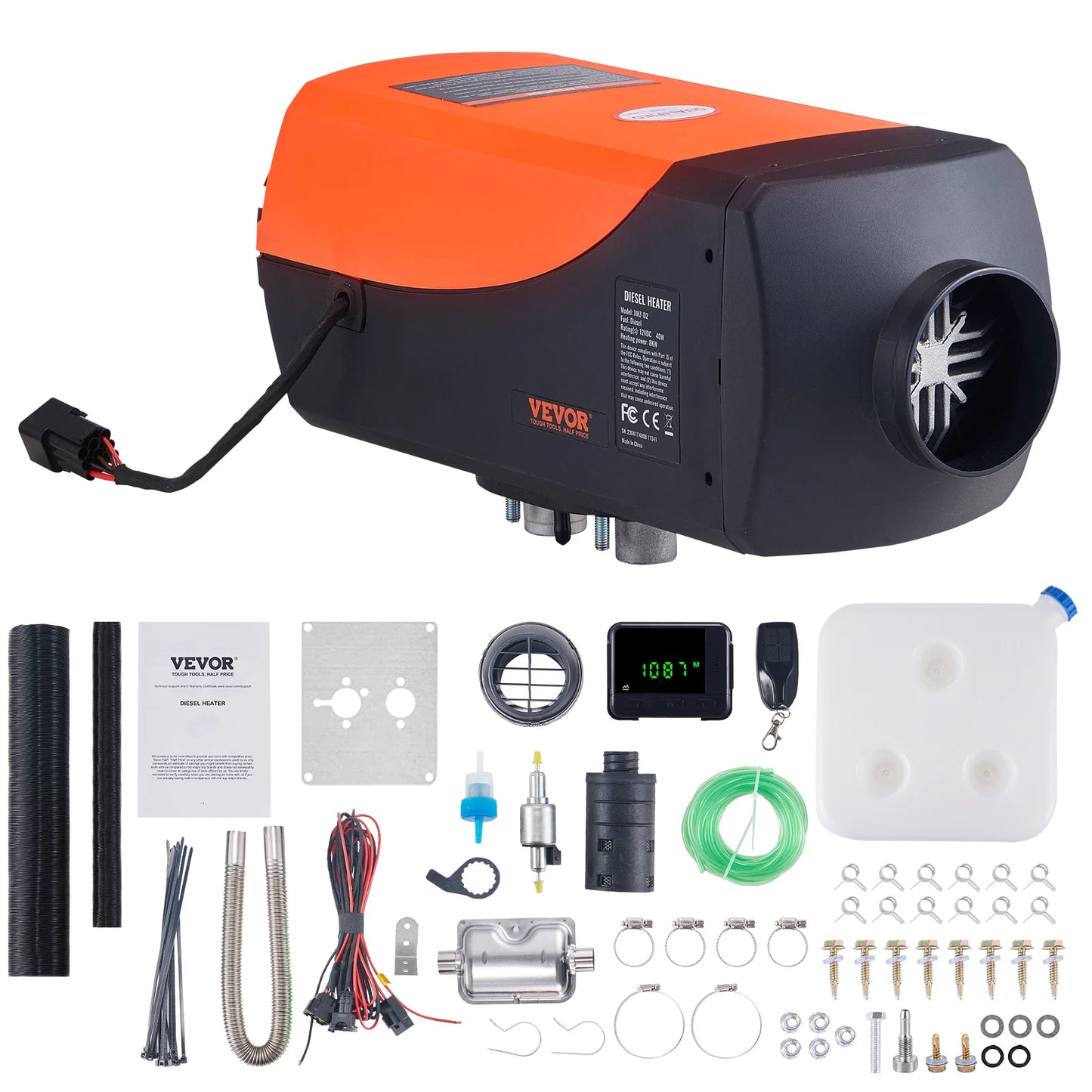 SucceBuy 2/5/8KW Car Heater Diesel Air Heater 12V With Low Noise Remote Control Truck Boat Bus Trailer Air Diesel Parking Heater