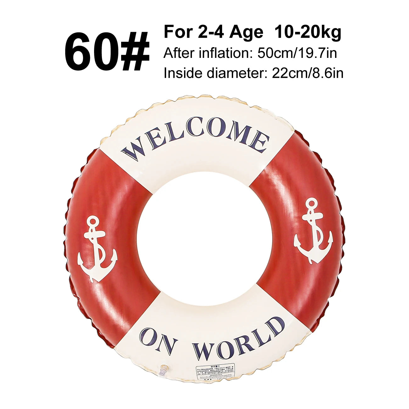 Retro Boat Anchor Women's Swimming Ring, Swimming Pool Floating Row Adult Handrail Lifebuoy, Leisure Beach Swimming Inflatable F