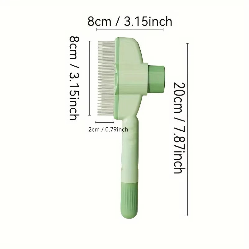 Pet One Button Self Cleaning Pet Grooming Gloves Brush Comb Hair Remover and Massage Tool for Cats and Dogs Easy Grooming